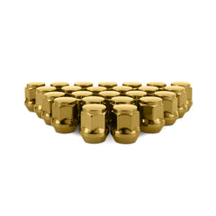 Mishimoto MMLG-AC1215-24GD Mishimoto Steel Lug Nuts M12x1.5 Acorn Seat 24pc Set Gold  MMLG-AC1215-24GD