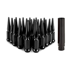 Mishimoto MMLG-SP1415-24BK Mishimoto Spiked Lug Nuts M14x1.5 24-PC Set  MMLG-SP1415-24BK