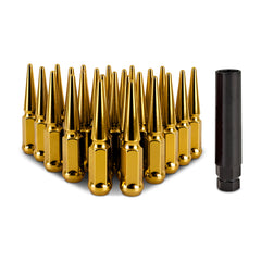 Mishimoto MMLG-SP1415-24GD Mishimoto Spiked Lug Nuts M14x1.5 24-PC Set  MMLG-SP1415-24GD