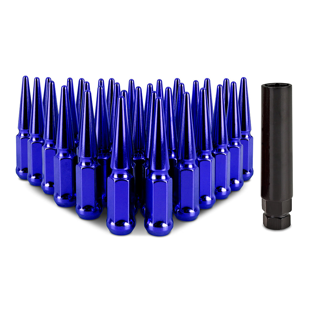 Mishimoto MMLG-SP1415-32BL Mishimoto Spiked Lug Nuts M14x1.5 32-PC Set  MMLG-SP1415-32BL