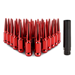 Mishimoto MMLG-SP1415-32RD Mishimoto Spiked Lug Nuts M14x1.5 32-PC Set  MMLG-SP1415-32RD