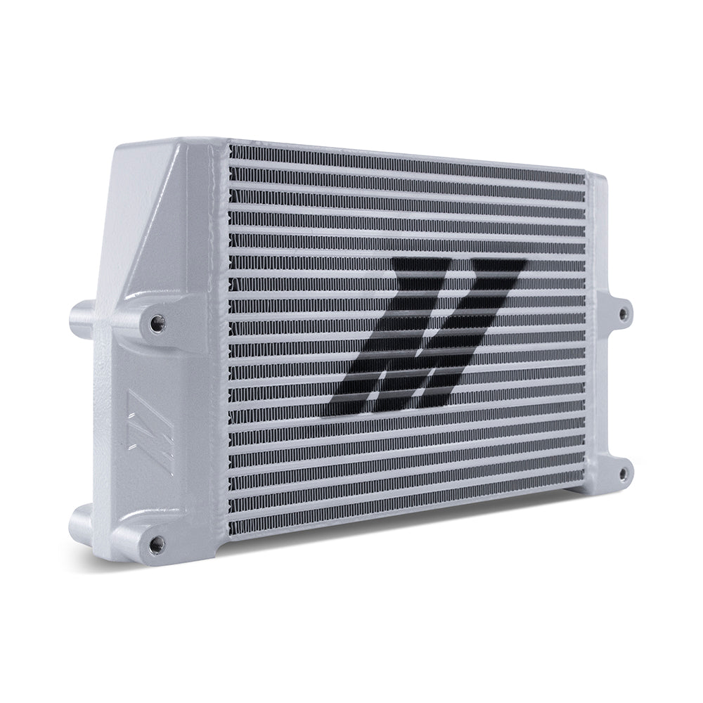 Mishimoto MMOC-SSO-10SL Heavy-Duty Bar and Plate Oil Cooler 10in Core Same-Side Outlets Silver  MMOC-SSO-10SL