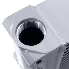 Mishimoto MMOC-SSO-17SL Heavy-Duty Bar and Plate Oil Cooler 17in Core Same-Side Outlets Silver  MMOC-SSO-17SL