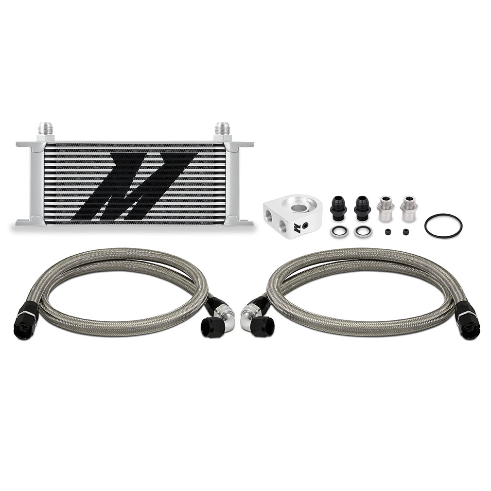 Mishimoto MMOC-U16SL Universal Oil Cooler Kit 16-Row Silver  MMOC-U16SL