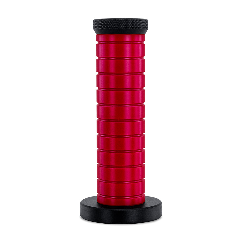 Mishimoto MMSK-BMXBKRDH Grip Shift Knob Red Grip Black Top and Bottom  MMSK-BMXBKRDH