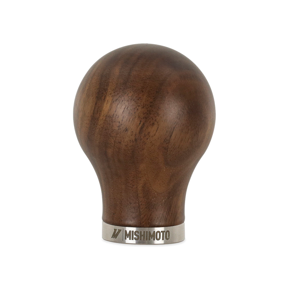 Mishimoto MMSK-WD-RWN Round Steel Core Wood Shift Knob Walnut Wood  MMSK-WD-RWN
