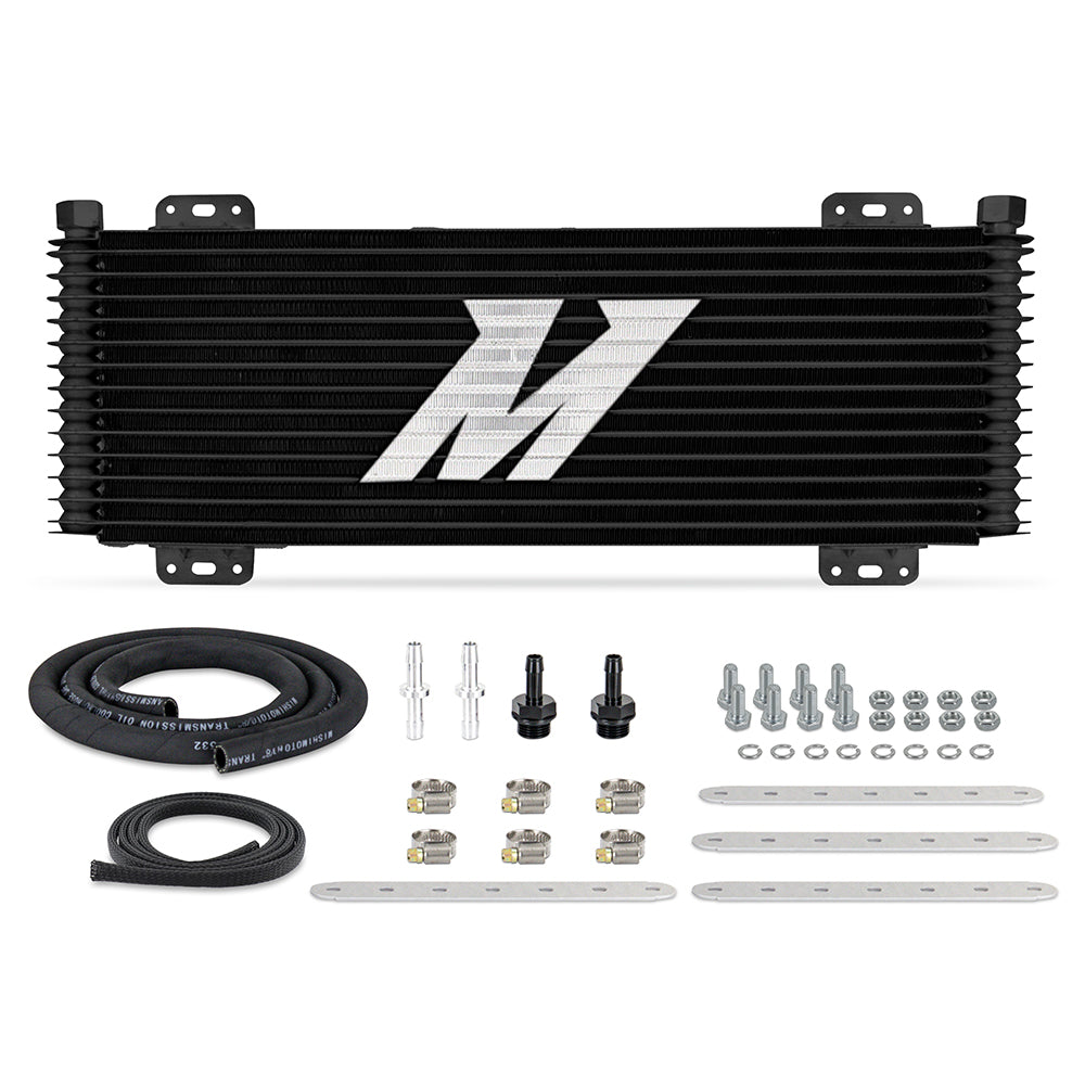 Mishimoto MMTC-SP-13BK 13-Row Stacked Plate Transmission Cooler Powder Coat 22.85in X 7.10in X 1.25in  MMTC-SP-13BK