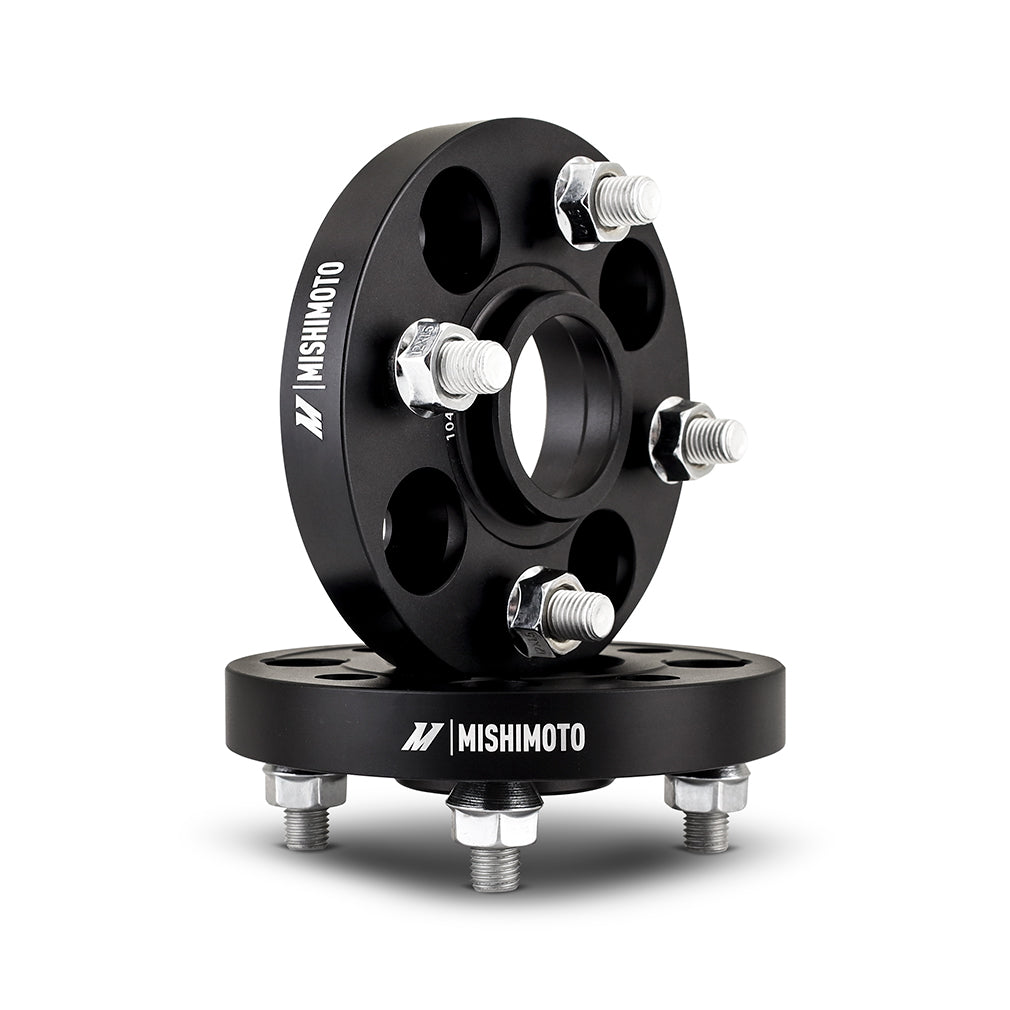 Mishimoto MMWS-011-250BK Wheel Spacers 4x100 56.1 Center Bore M12x1.5 25mm Thick Black  MMWS-011-250BK