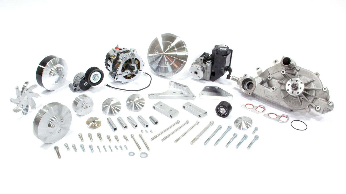 MARCH PERFORMANCE,20025,LS Engine Pro Track Pulley System w/o A/C