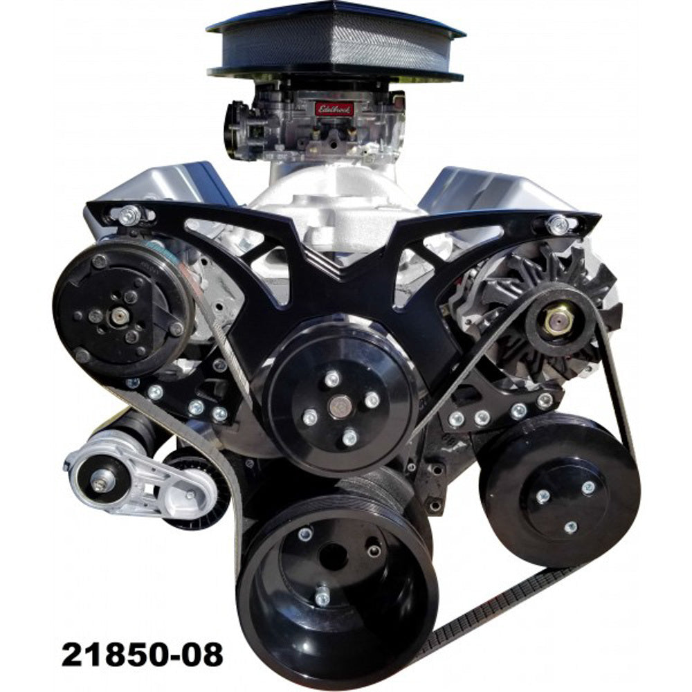 MARCH PERFORMANCE,21850-08,SBC Style Track Pulley System Black