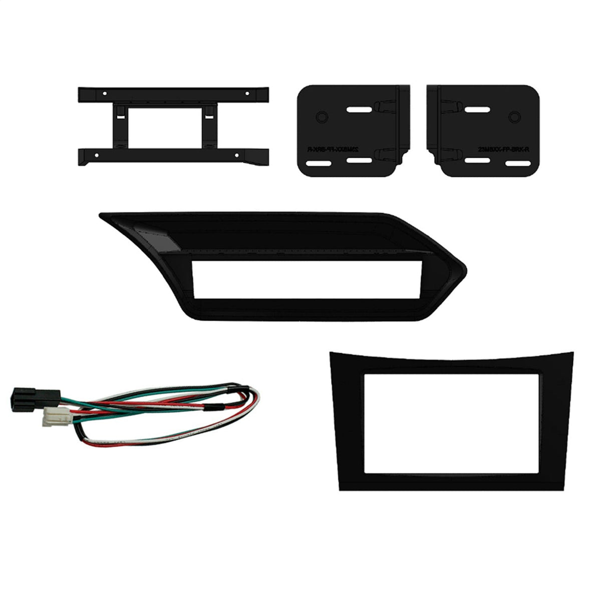 Scosche MZ2356DDB Custom Fit ISO Double DIN Dash Kit