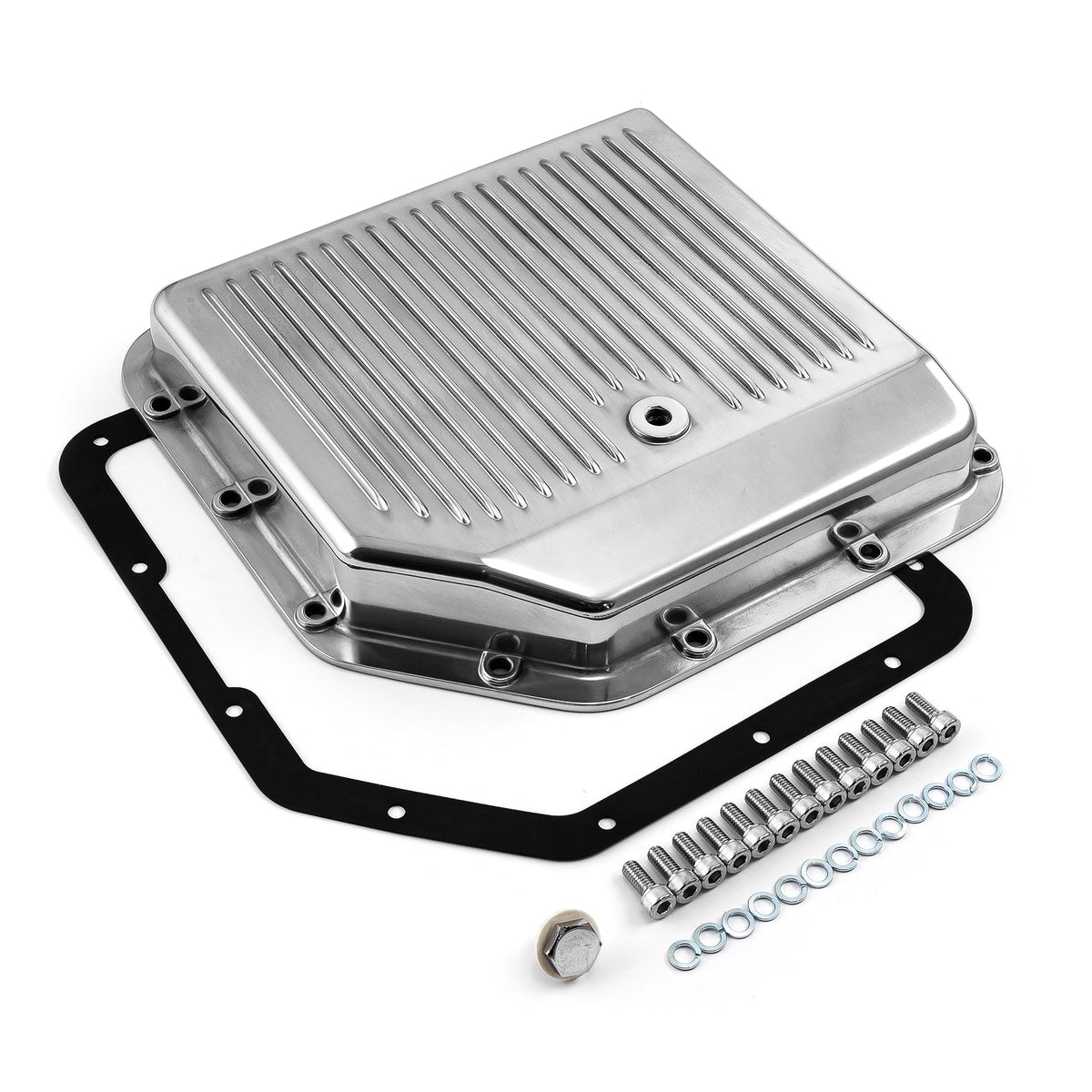 Speedmaster PCE221.1004 Turbo TH350 Finned Aluminum Transmission Oil Pan Set Polished