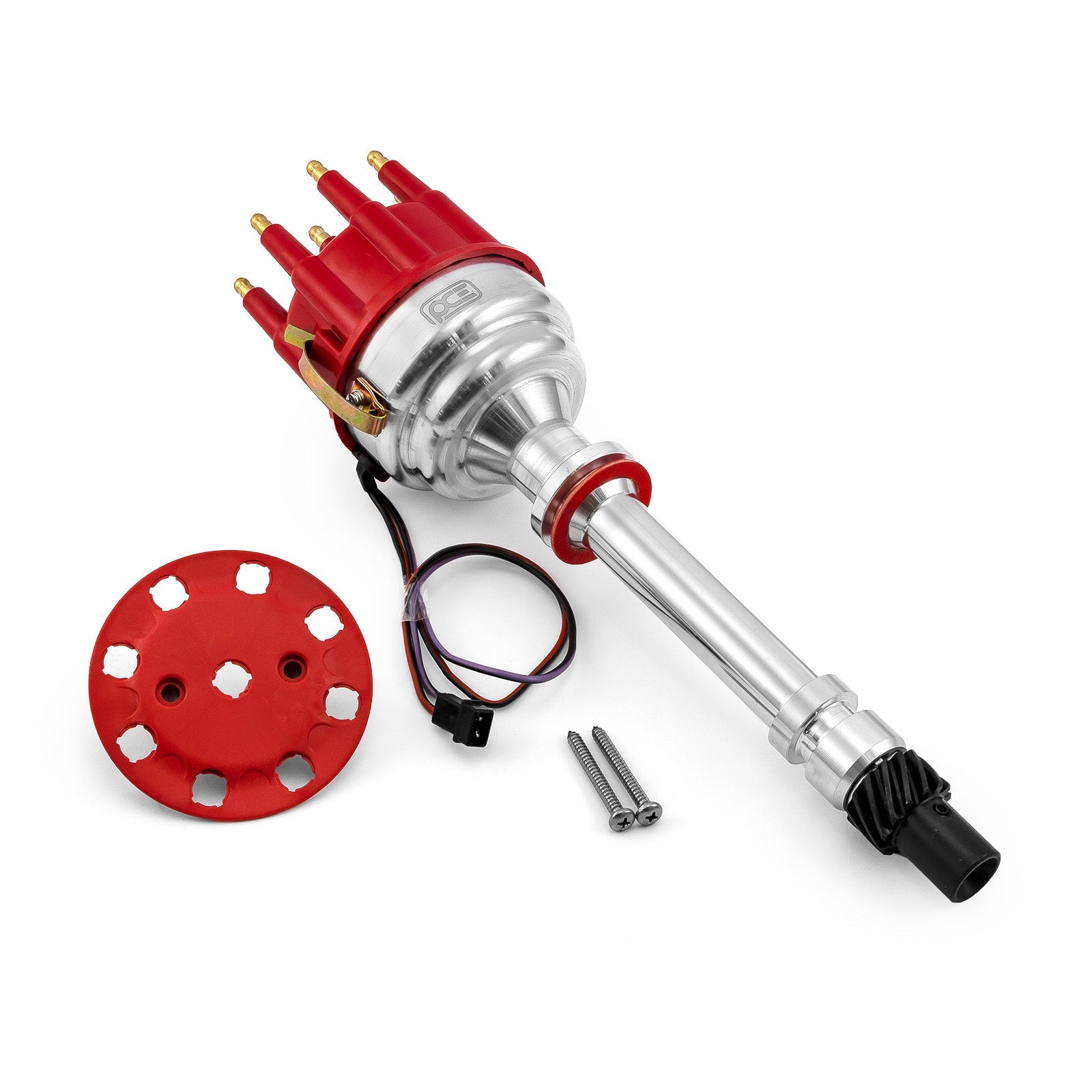 Speedmaster PCE376.1096 Race Pro Billet Aluminum Distributor - Red Cap