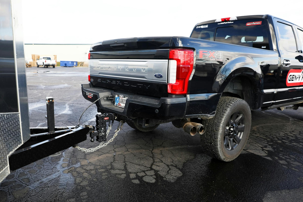 GEN-Y Hitch GH-2414X Phantom-X 2.5in Solid Shank 7.5in Drop 1.6K TW 16K Hitch and GH-051 Dual-Ball Mount