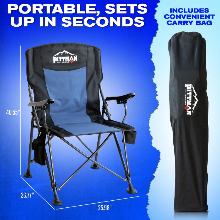 Pittman Outdoors Portable Heated Camping Chair PPI-HEAT_CHR-BTY