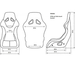 NRG Innovations FRP And Carbon Fiber Buckets Seats Singles FRP-302PP-PRIMSA