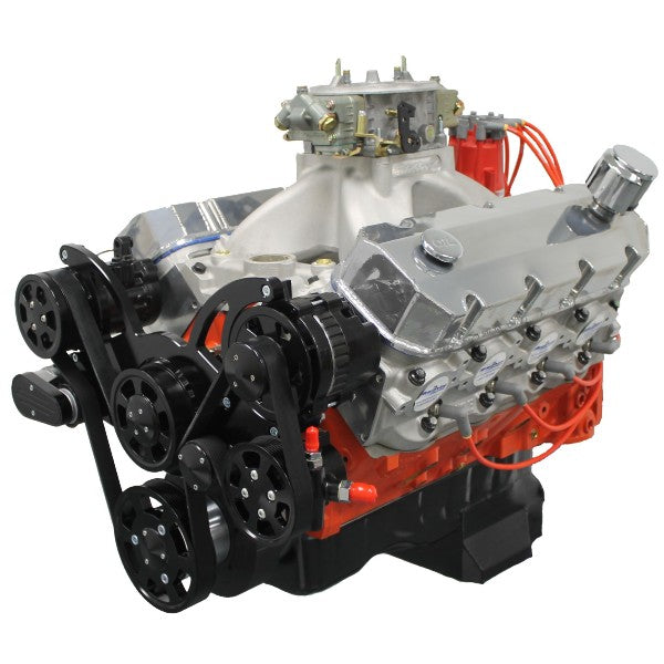 BluePrint Engines 540 ci Big Block GM style proseries engine - Dressed longblock w/ carb and Blakc Pulley Kit  PS5401CTCKB