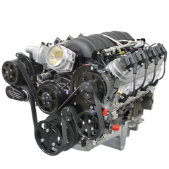 BluePrint Engines 376 ci GM LS style proseries engine - dressed longblock w/ EFI and black pulley kit  PSLS3760CTFKB
