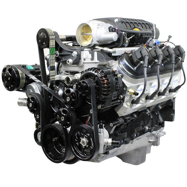 BluePrint Engines 427 ci GM LS Style Proseries Crate Engine - Dressed Longblock with Supercharger  PSLS4272SCTKB