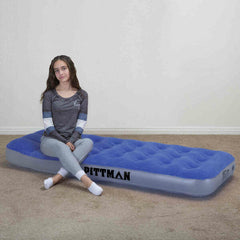 Pittman Outdoors PPI-BLU_KIDMAT Pittman Twin Kid ft. s Mattress with Portable Electric AC Powered Air Pump