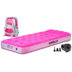 Pittman Outdoors PPI-PNK_KIDMAT Pittman Twin Kid ft. s Mattress with Portable Electric AC Powered Air Pump