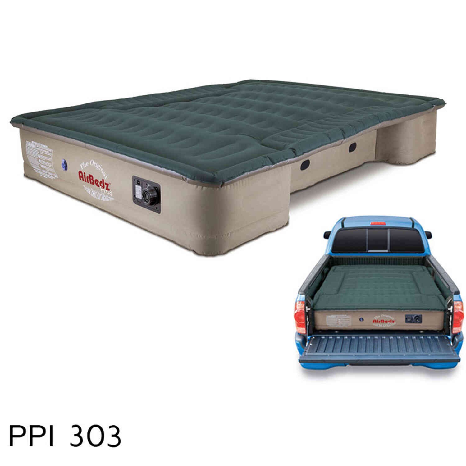 Pittman Outdoors PPI-303 AirBedz Pro3 Mid-Size 6.0 ft. - 6.5 ft. Short Bed with Built-in DC Air Pump
