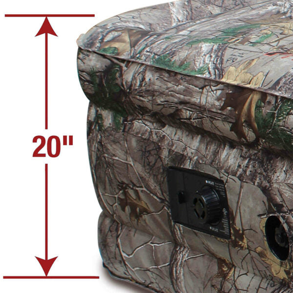 Pittman Outdoors PPI-CMO_XTREME20 Queen Realtree XTRA Camouflage Fabric Xtreme 20 with Built-in Electric Air Pump