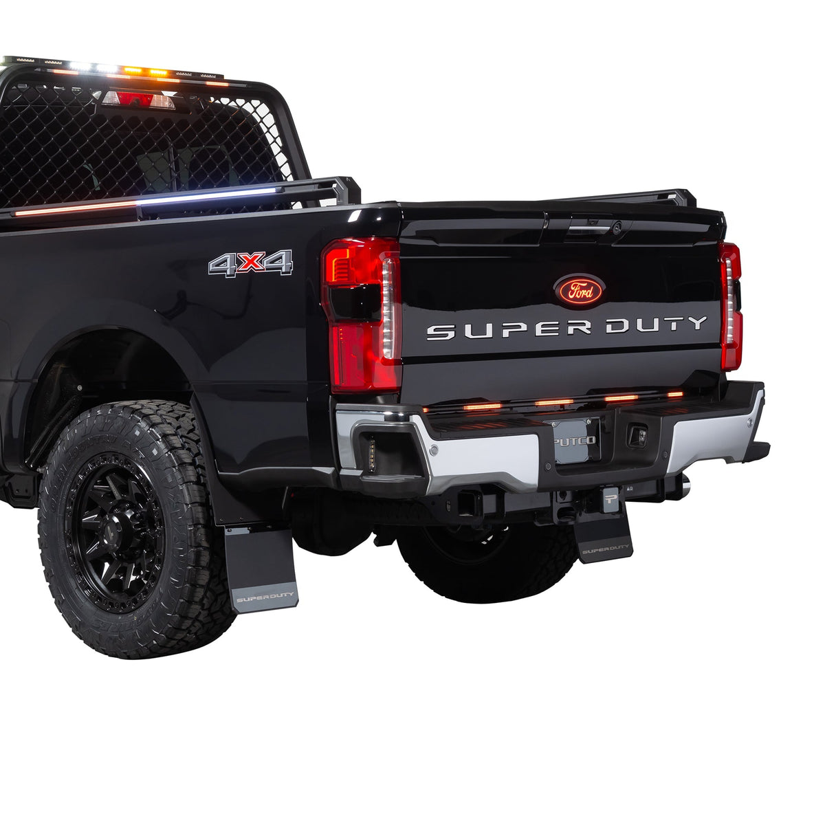 Putco 78551FD Mud Skins? Solid Ford Licensed Ford Super Duty - (Rear | Gas engine) - Set of 2 (Does not fit rear for Dually models).