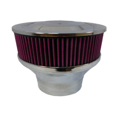 Racing Power Company R2105 Chrome velocity stack w/wasable air filter