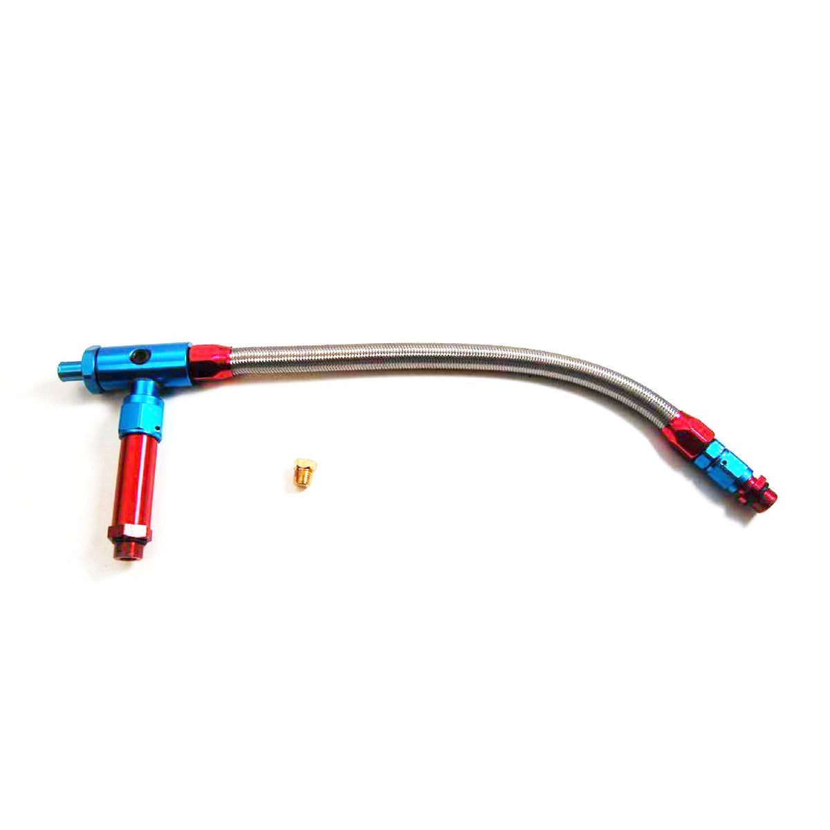 Racing Power Company R2156 Braided fuel line for barry grant