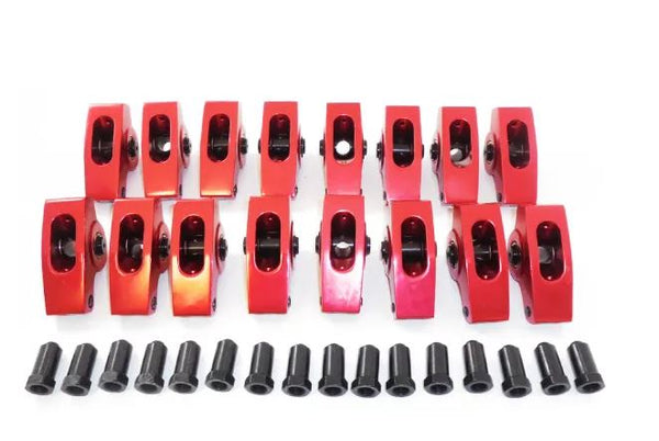 Racing Power Company R3014 ALUM ROLLER ROCKER ARMS 1.6 7/16 inch KIT RED