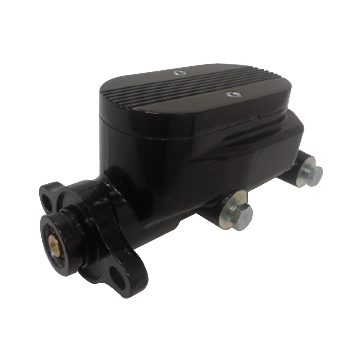 Racing Power Company R3510BK Alum master cylinder 1 inch 4 ports ball milled bk