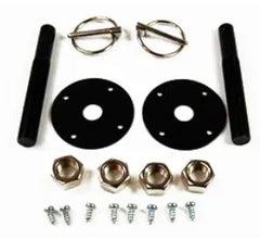 Racing Power Company R4049 ALUM HOOD PIN KIT ANODIZE BLACK COLOR
