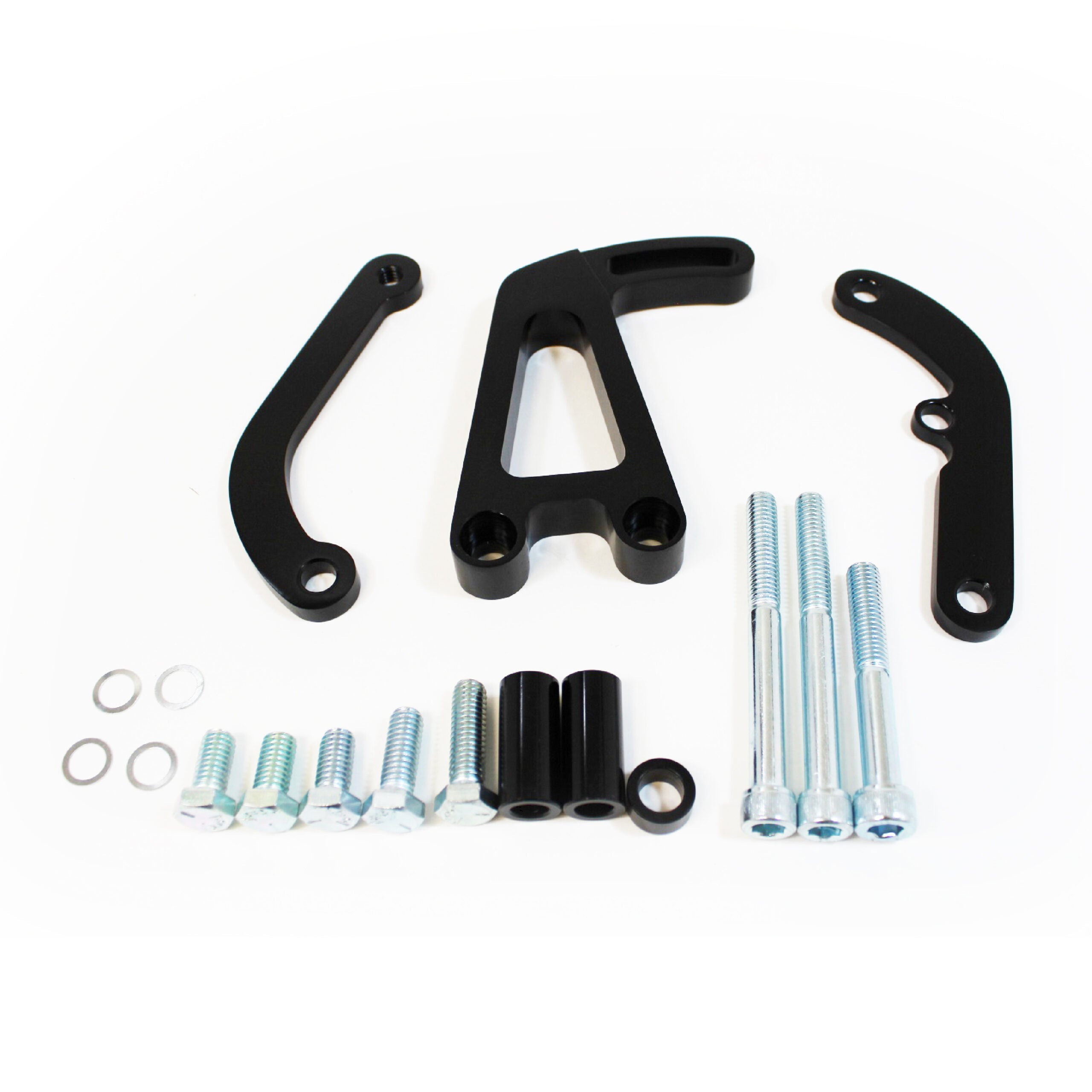 Racing Power Company R4302BK Black Alum SBC Power Steering Bracket Kit Lwp