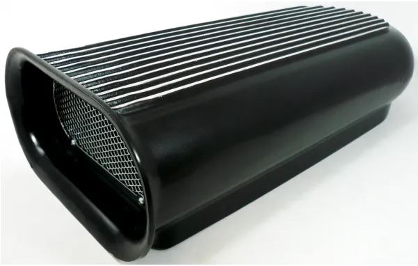Racing Power Company R5233BK Hood scoop finned dual quad - black finished