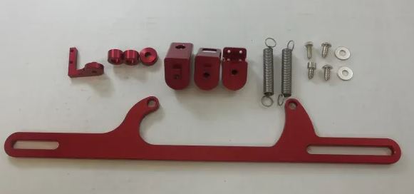 Racing Power Company R5451RED Throttle cable bracket 4500 dominator carburetor