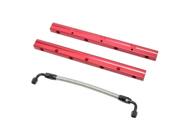 Racing Power Company R5466RED Billet ls1 fuel rail kit- red