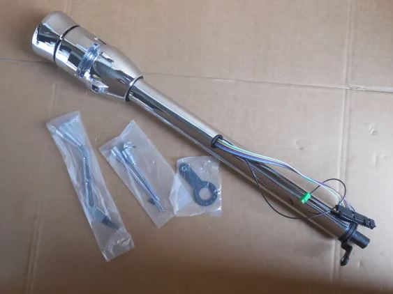 Racing Power Company R5664 CHROME STEERING COLUMN 9 HOLES AUTOMATIC 30 inch