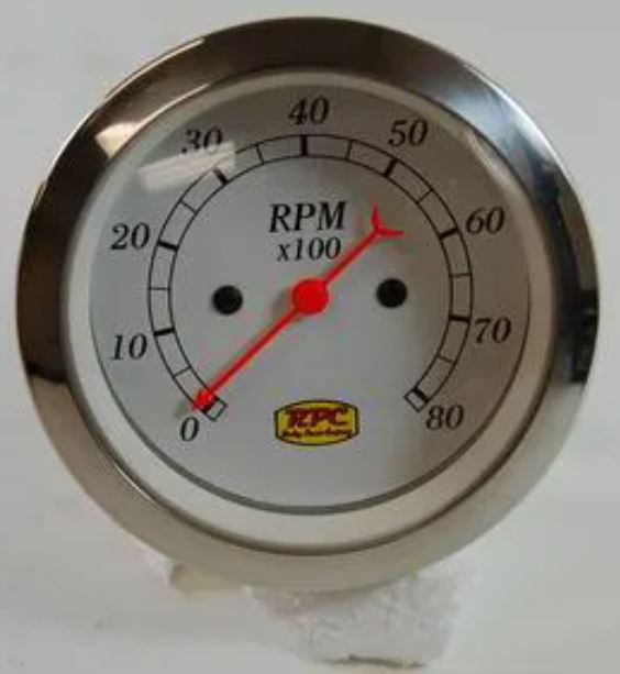 Racing Power Company R5732 3 3/8 inch ELECTRICAL CLASSIC TACHOMETER 0-8000RPM
