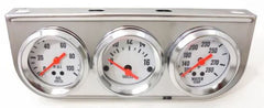 Racing Power Company R5750 2 inch triple gauge kit oil/voltage/water -chrome