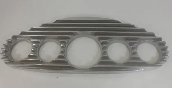 Racing Power Company R5761 Alum five holes finned gauge panel-cnc