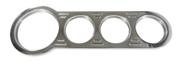 Racing Power Company R5763POL Alum four holes gauge panel-polished