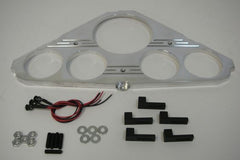 Racing Power Company R5773 Cnc alum 1955-59 chevy pickup 5-gauge hole panel