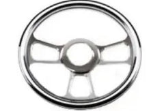 Racing Power Company R5811 14 inch CHROME BILLET SOLID T STEERING WHEEL