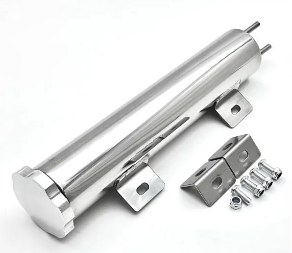 Racing Power Company R6081X Stainless 2 inch x  10 inch overflow tank