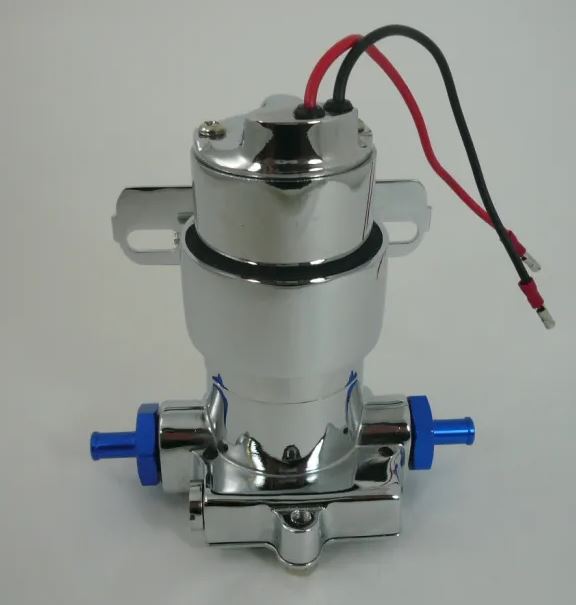 Racing Power Company R6254C 120 mph electric fuel pump blue fittings -