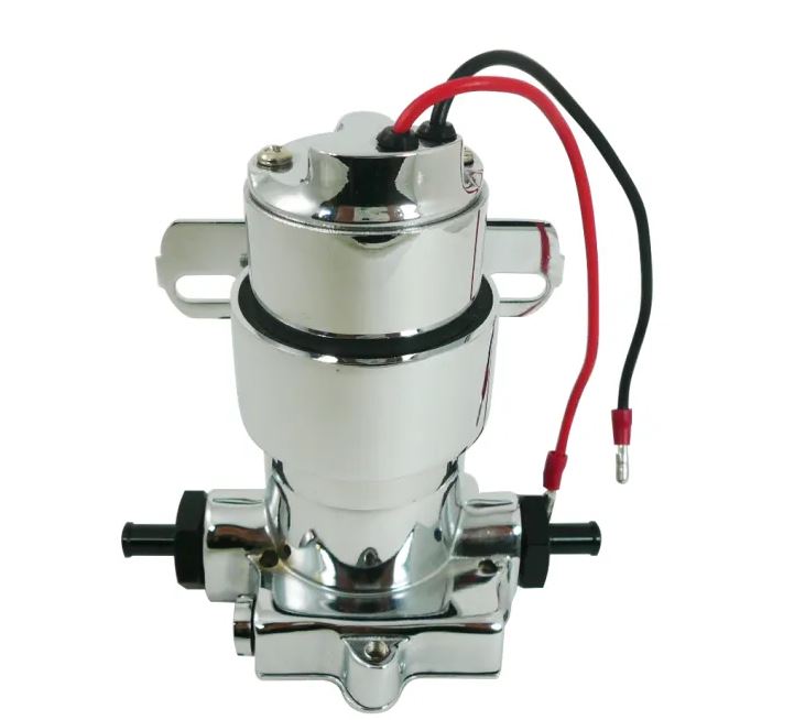 Racing Power Company R6256C 140 gph electric fuel pump black fittings -