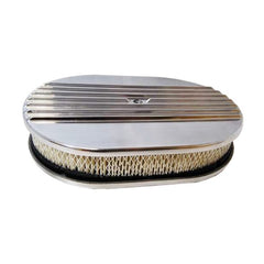 Racing Power Company R6300 12 inch x 2 inch pol alum half finned a/c set paper elem
