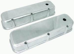 Racing Power Company R6330-2 Bb chevy aluminum valve covers plain w/hole