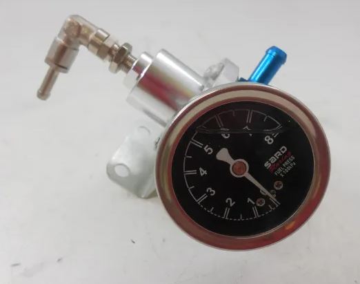 Racing Power Company R6454 ALUMINUM FUEL PRESSURE REGULATOR WITH GUAGE